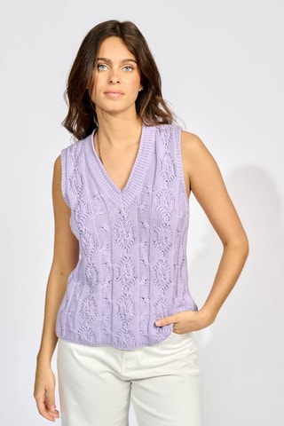 Pull sans manches - Violet