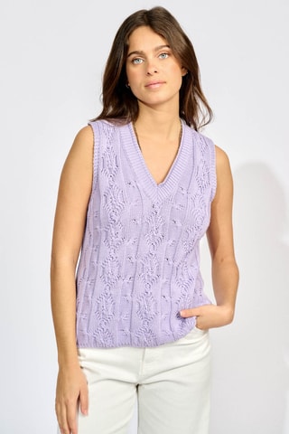 Pull sans manches - Violet