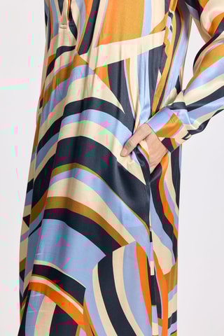 Robe longue en soie - Bleu