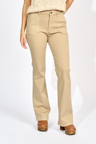 Jean taille haute - Beige