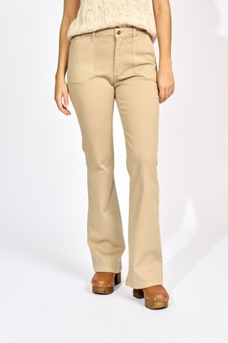 Jean taille haute - Beige