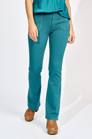 Jean taille haute - Turquoise