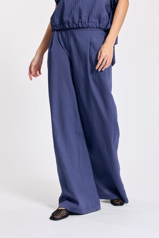 Pantalon taille haute - Bleu