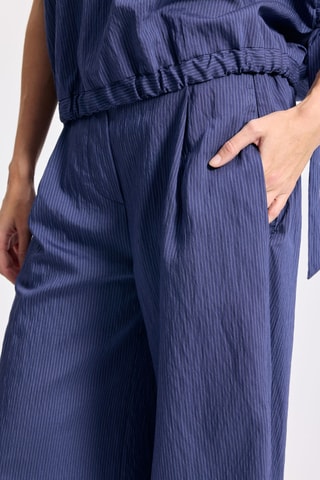 Pantalon taille haute - Bleu