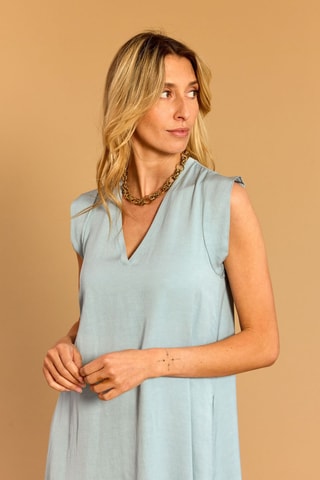 Robe trapèze - Bleu clair