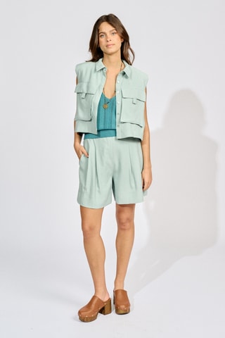 Short taille haute - Vert clair