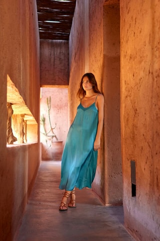 Robe longue - Turquoise