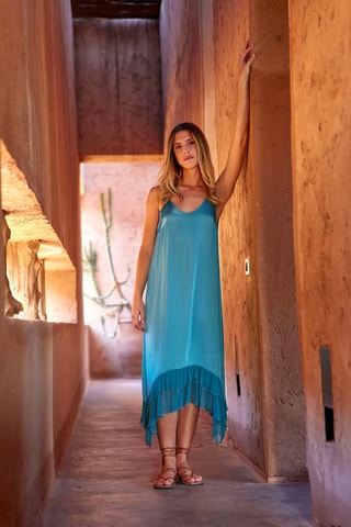 Robe midi - Turquoise