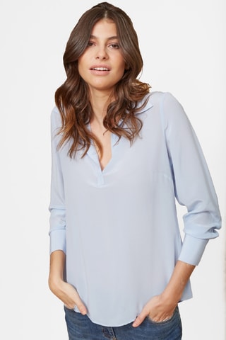 Blouse en soie - Bleu clair