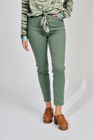Jean 7/8 taille haute - Vert