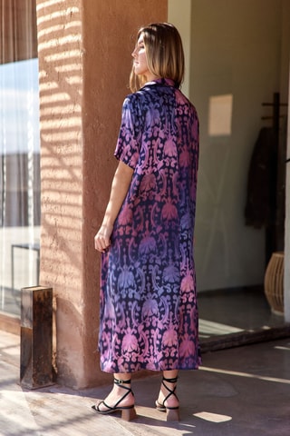 Robe longue en soie - Violet