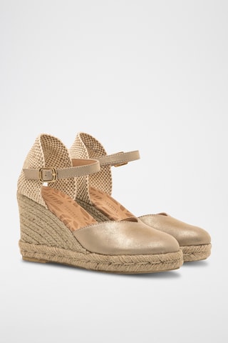 Espadrilles met Sleehak Louisa - Goudkleurig