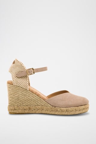 Espadrilles met Sleehak Louisa - Taupe