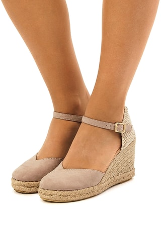 Espadrilles met Sleehak Louisa - Taupe