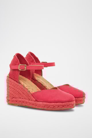 Espadrilles met Sleehak Louisa - Fuchsia