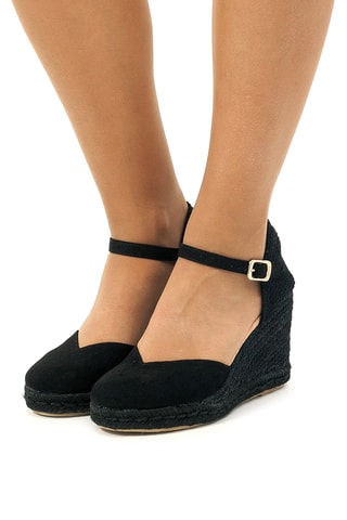 Espadrilles met Sleehak Louisa - Zwart