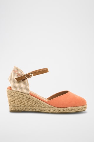 Espadrilles met Sleehak Austen - Koraalrood