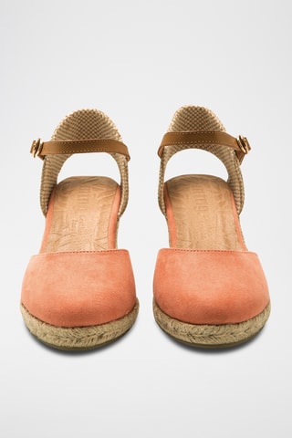 Espadrilles met Sleehak Austen - Koraalrood