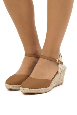 Espadrilles met Sleehak Austen - Camel