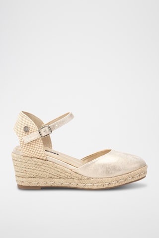 Espadrilles met Sleehak - Goudkleurig