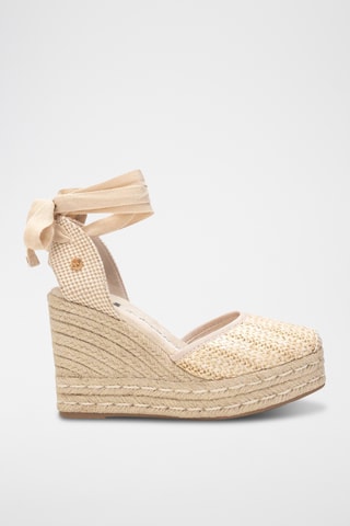 Espadrilles met Sleehak - Beige