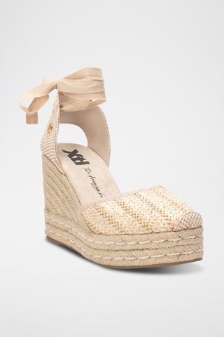 Espadrilles met Sleehak - Beige