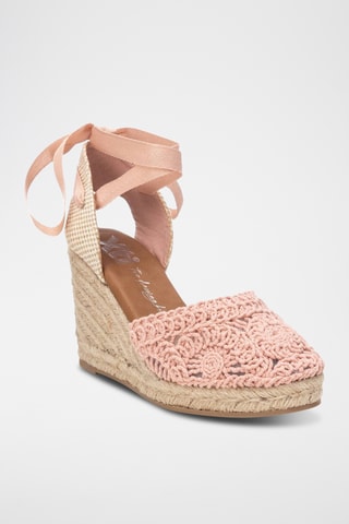 Espadrilles met Sleehak - Nude