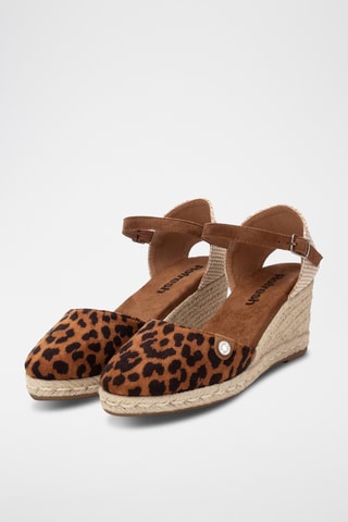 Espadrilles met Sleehak - Camel