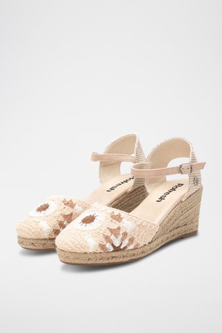 Espadrilles met Sleehak - Beige