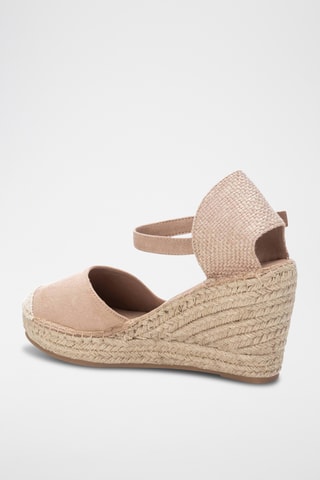 Espadrilles met Sleehak - Beige
