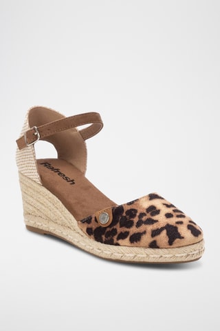 Espadrilles met Sleehak - Taupe