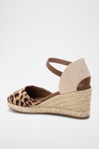 Espadrilles met Sleehak - Taupe
