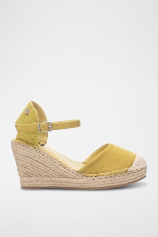 Espadrilles met Sleehak - Olijfgroen