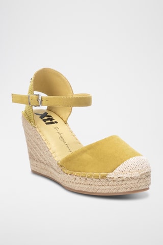Espadrilles met Sleehak - Olijfgroen