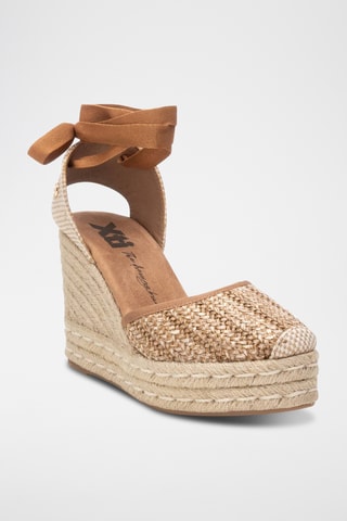Espadrilles met Sleehak - Taupe