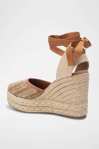Espadrilles met Sleehak - Taupe