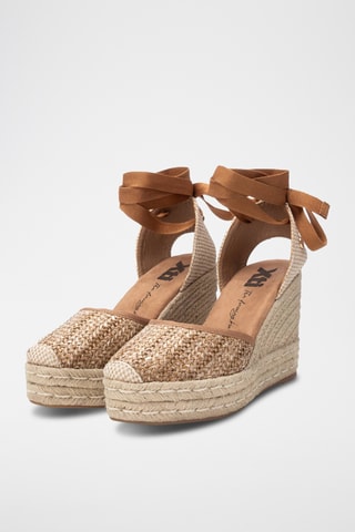 Espadrilles met Sleehak - Taupe