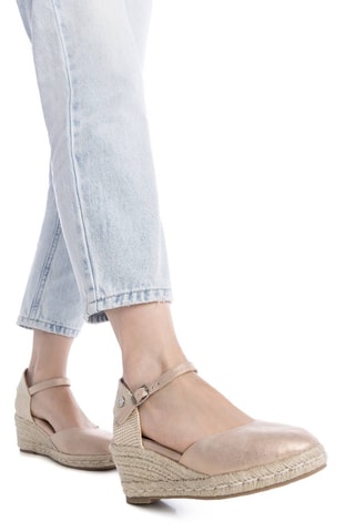 Espadrilles met Sleehak - Nude