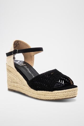 Sandalen met Sleehak - Zwart