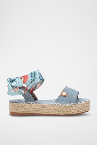 Platform Jeans Sandalen - Blauw