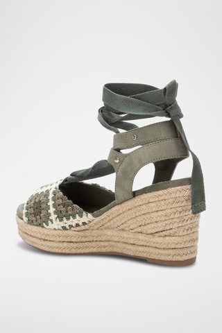 Sandalen met Sleehak - Kobaltblauw