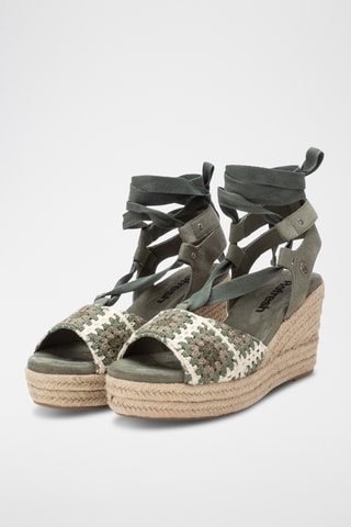 Sandalen met Sleehak - Kobaltblauw