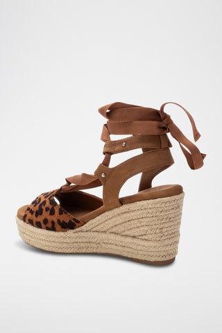 Sandalen met Sleehak - Camel