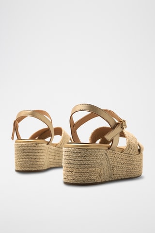 Sandalen met Sleehak Amad - Beige