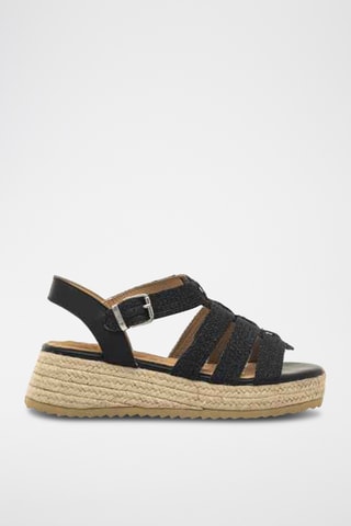 Sandalen met Sleehak Lydia - Zwart 