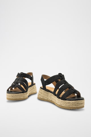 Sandalen met Sleehak Lydia - Zwart 