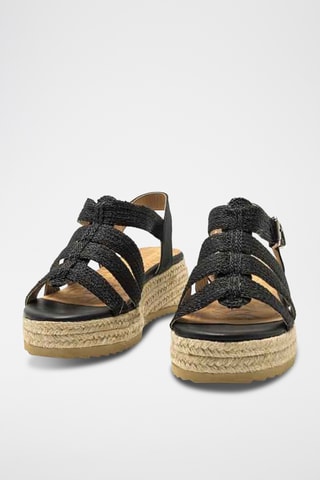 Sandalen met Sleehak Lydia - Zwart 