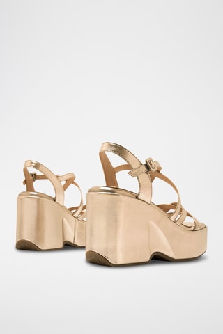 Sandalen met Sleehak Lizzy - Goudkleurig