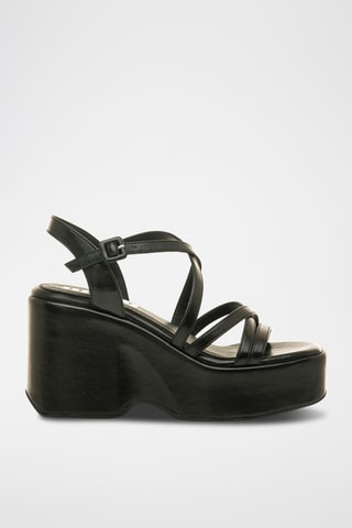 Sandalen met Sleehak Lizzy - Zwart