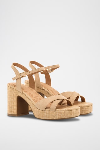 Sandalen met Hak Britt - Beige